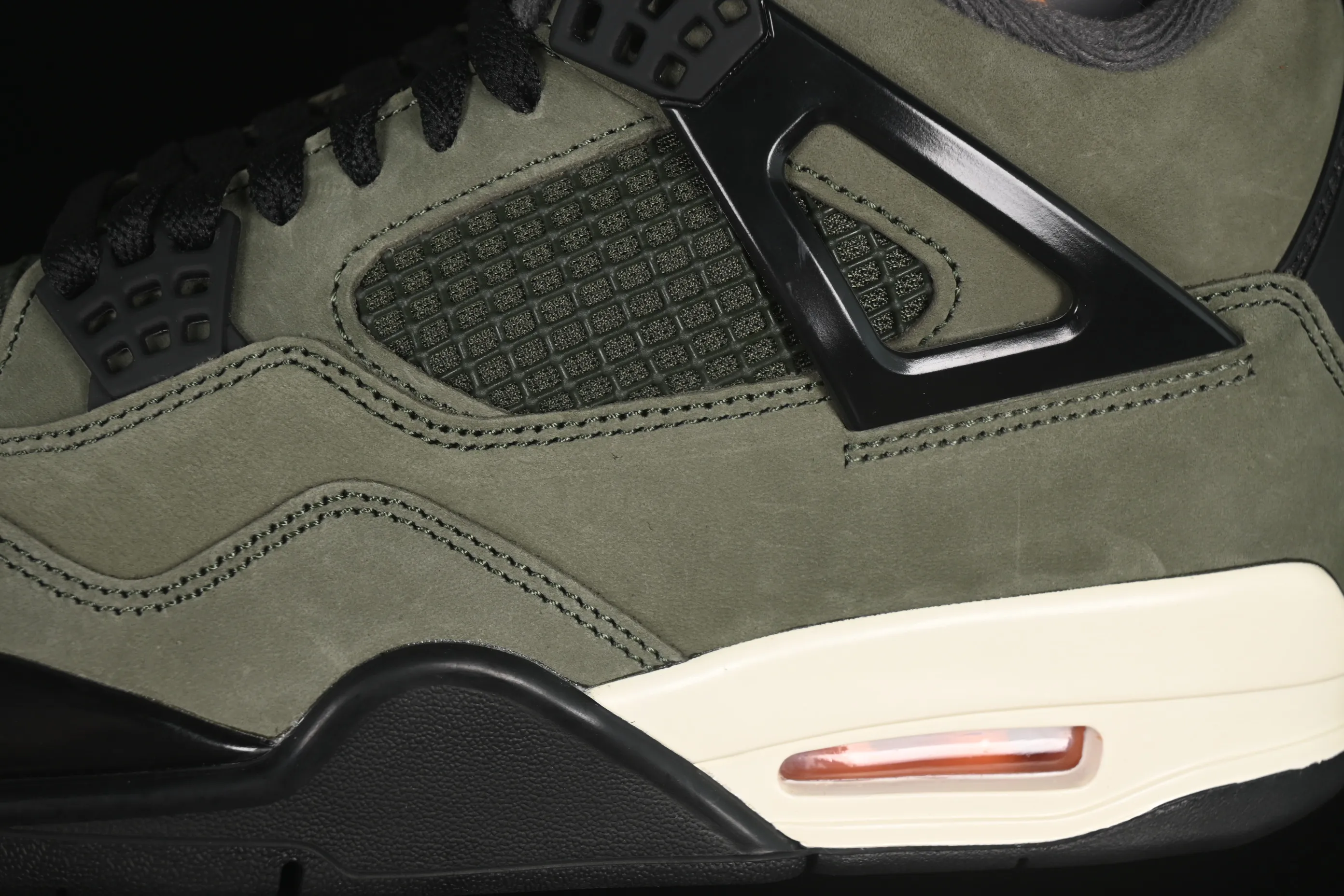 All categories Air Jordan Jordan series basketball shoes Air Jordan 4 LJR version Undefeated x Air Jordan 4 OG AJ4 Joe 4 olive green suede IB1519-200